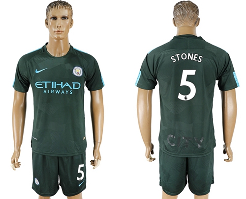 Manchester City #5 Stones Sec Away Soccer Club Jersey